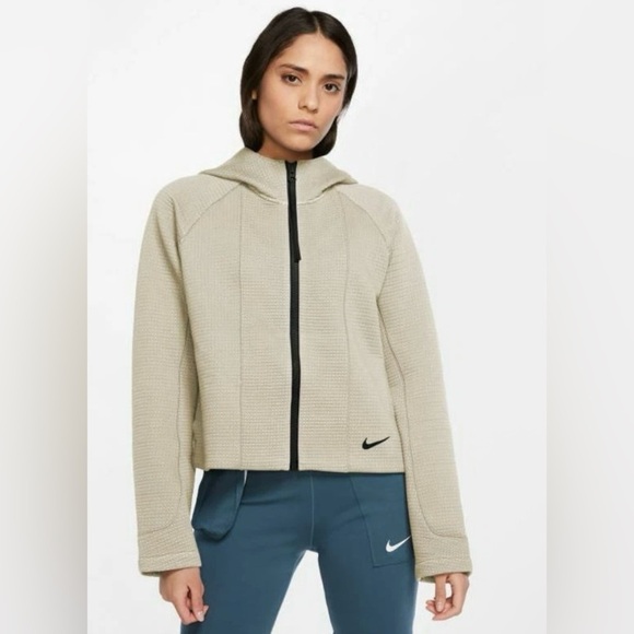 Nike Jackets & Blazers - Nike Women’s Sportswear Tech Fleece Engineered Full-Zip Hoodie in Oatmeal Sz XL